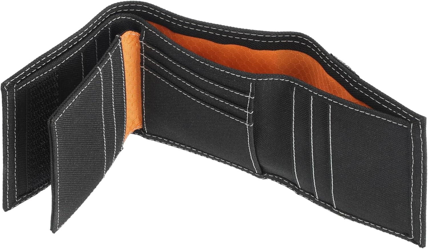 Timberland PRO Men’s Cordura Nylon RFID Trifold Wallet with ID Window(Black (Reflective))