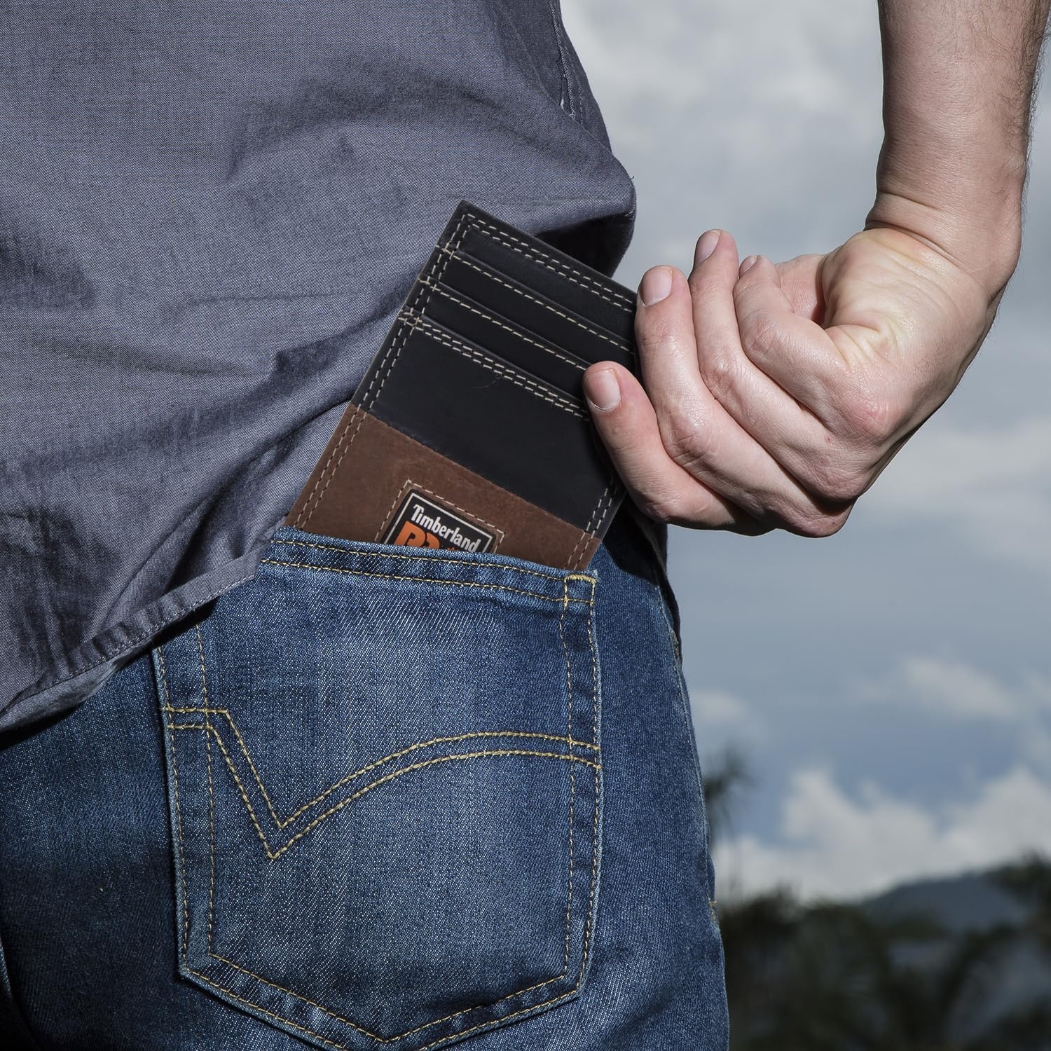 Timberland PRO mens Leather Front Pocket Wallet With Money Clip Accessory, Teak, One Size US