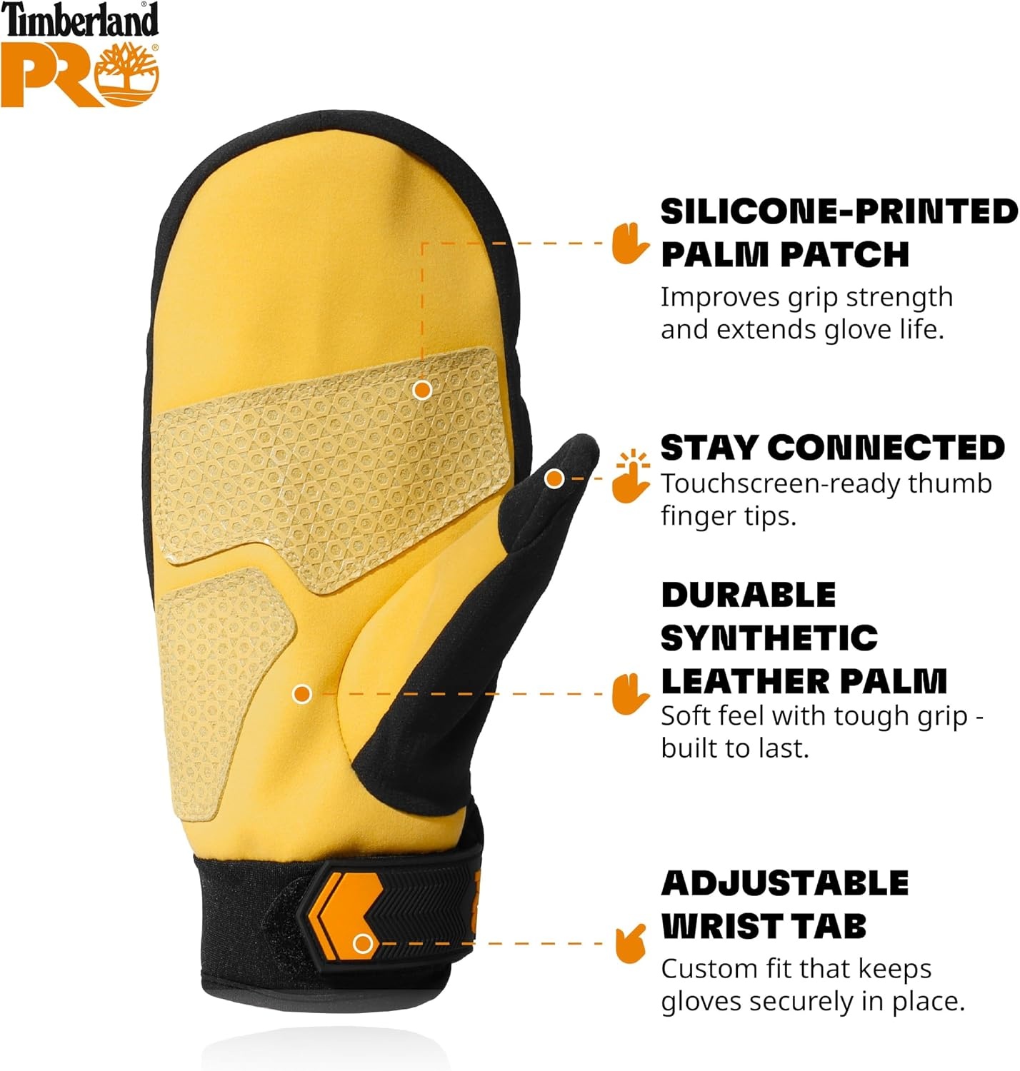 Timberland PRO Women’s Insulated Mitts – Waterproof, Grip, Touchscreen