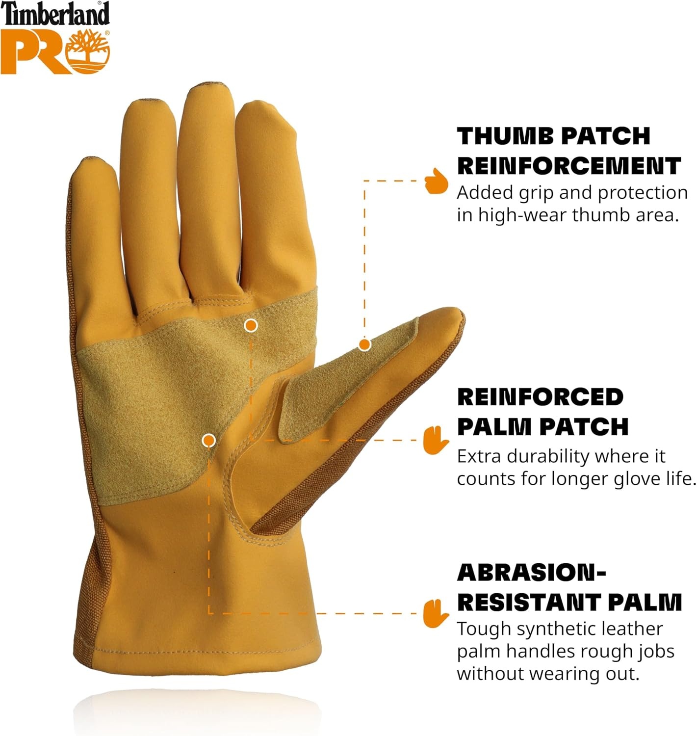 Timberland PRO Unisex Ranch Gloves – Reinforced, Washable, Abrasion Resistant(Wheat Multi)