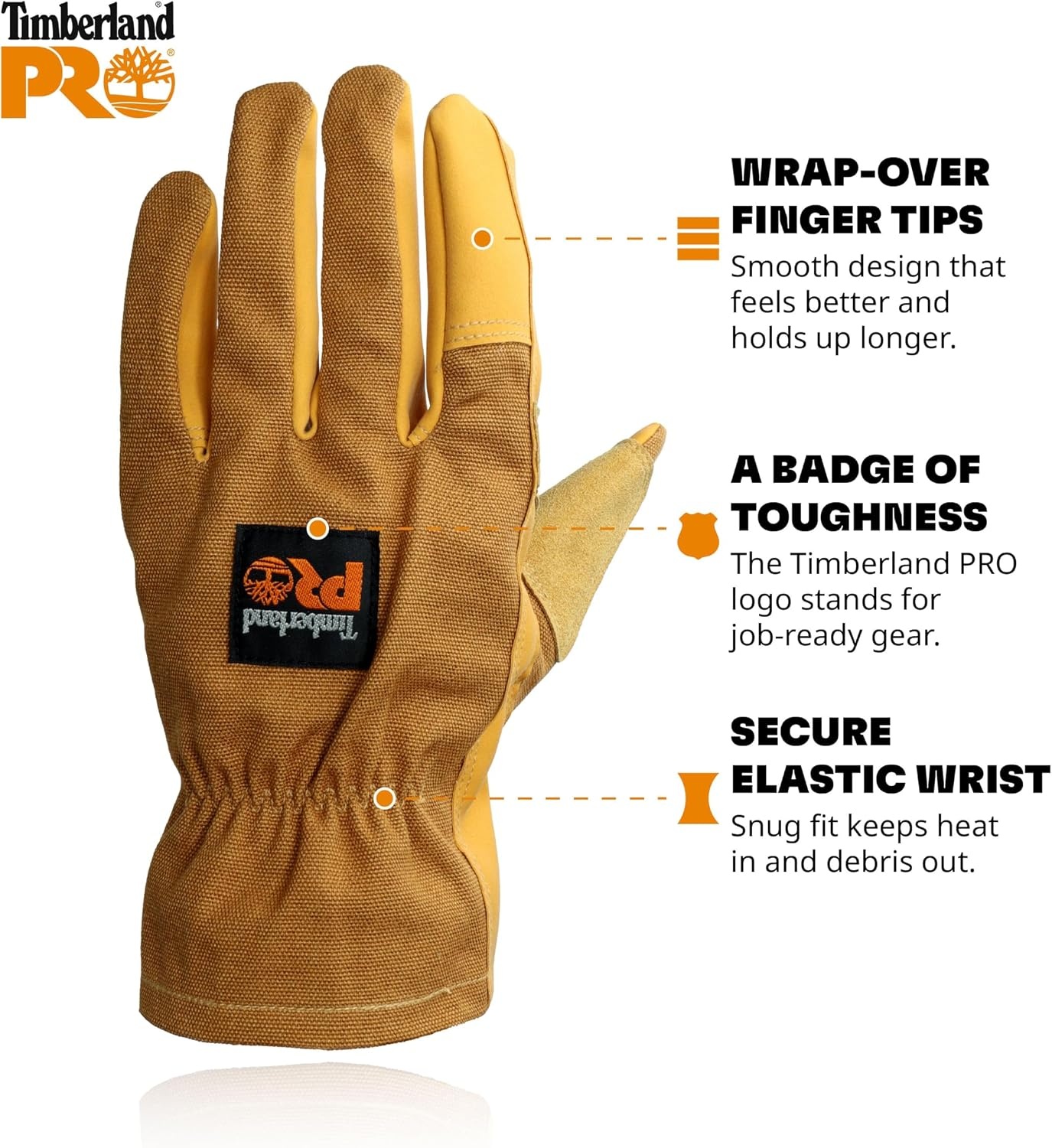 Timberland PRO Unisex Ranch Gloves – Reinforced, Washable, Abrasion Resistant(Wheat Multi)