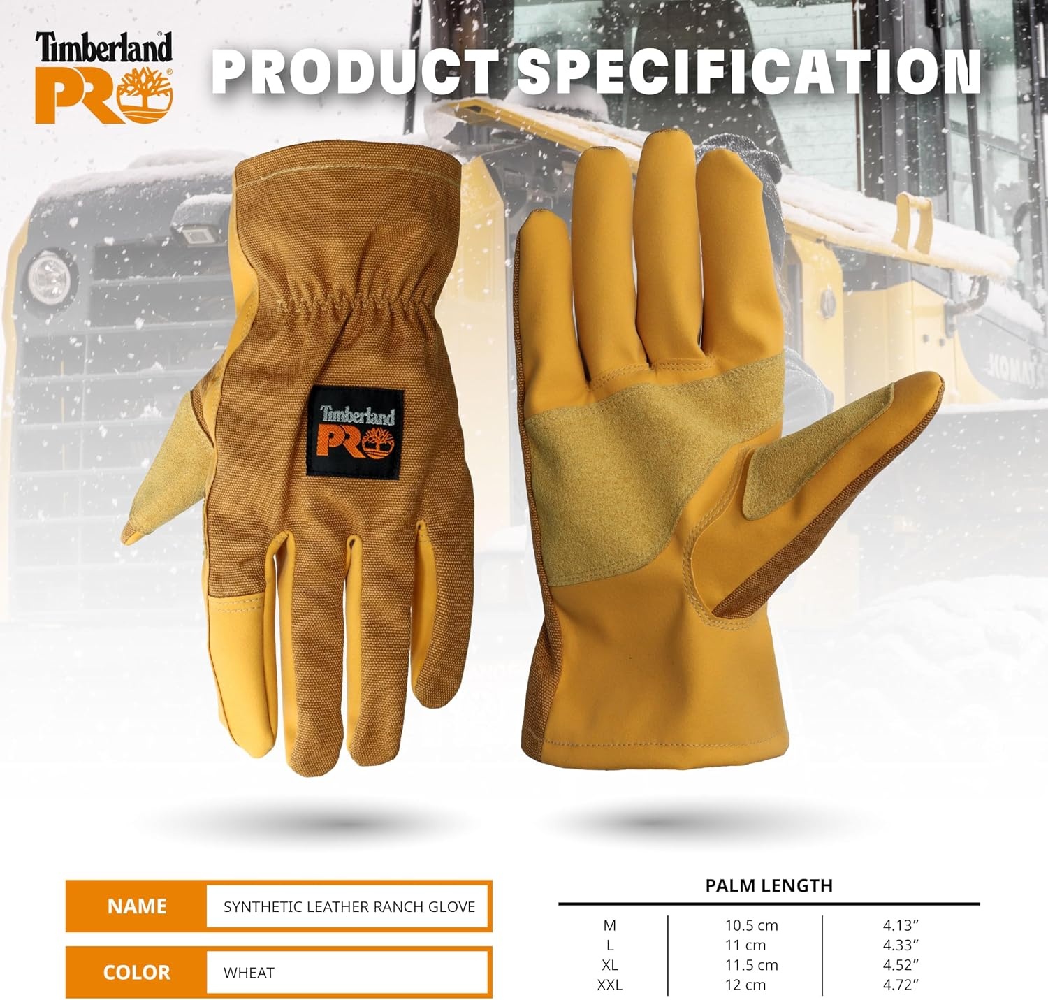Timberland PRO Unisex Ranch Gloves – Reinforced, Washable, Abrasion Resistant(Wheat Multi)