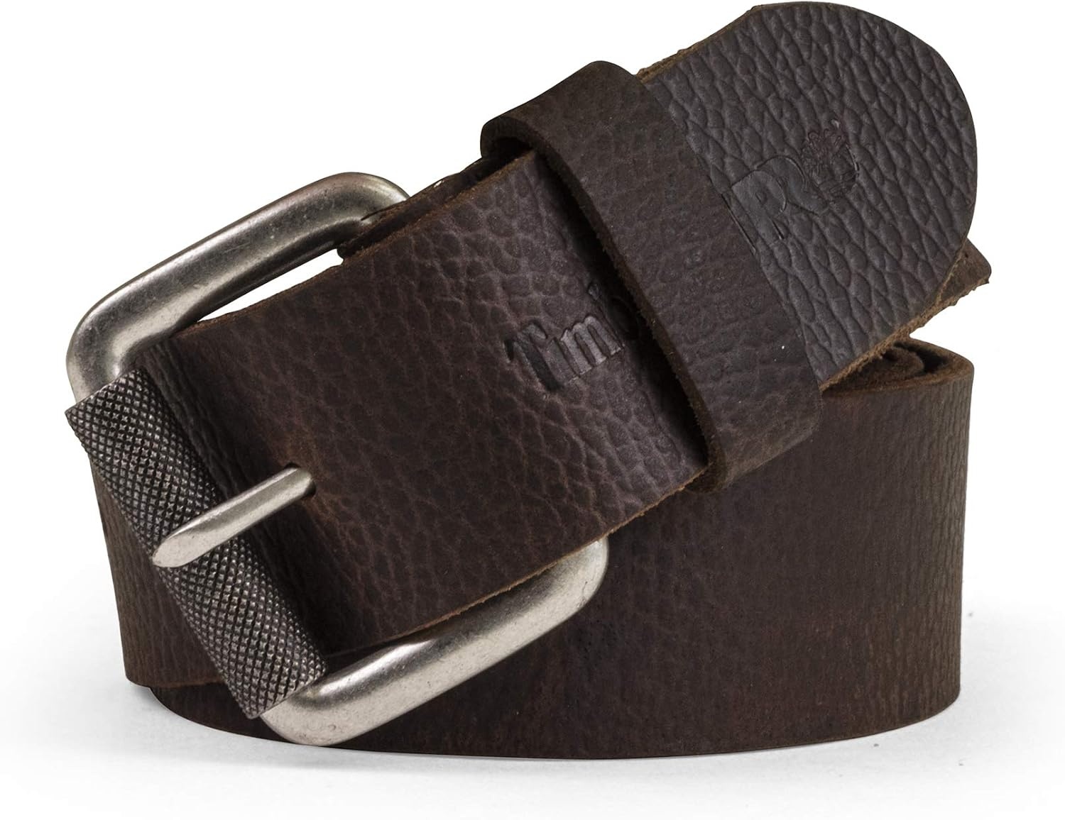 Timberland PRO 38mm Boot Leather Belt(Dark Brown (Rubber Patch))