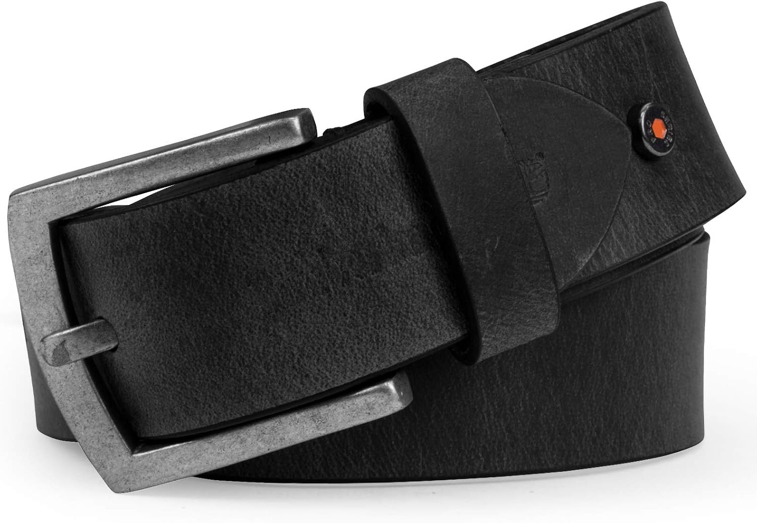 Timberland PRO 40mm Roller Buckle Leather Belt(Black/Rivet)