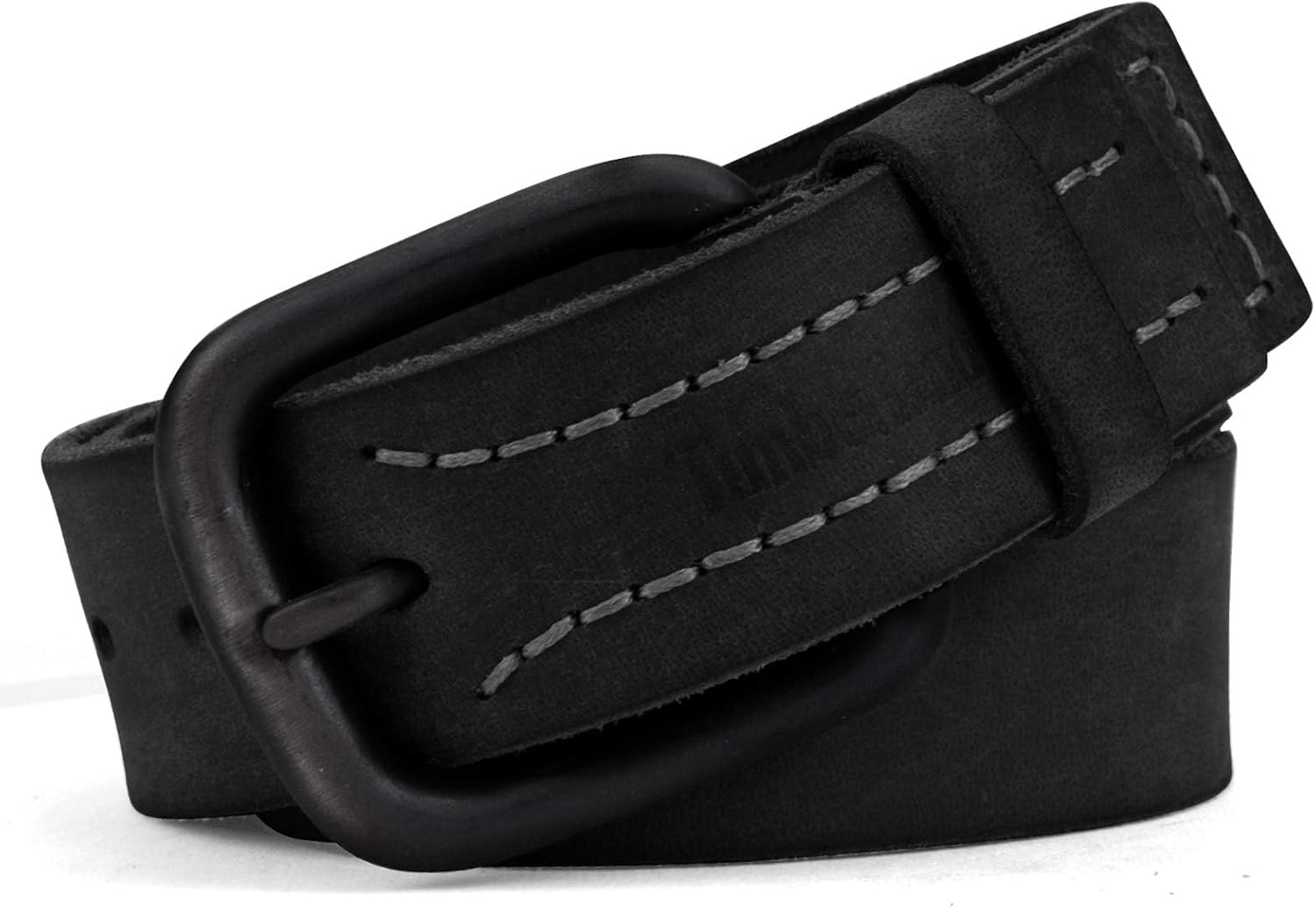 Timberland PRO 40mm Roller Buckle Leather Belt(Black/Double Stitch)