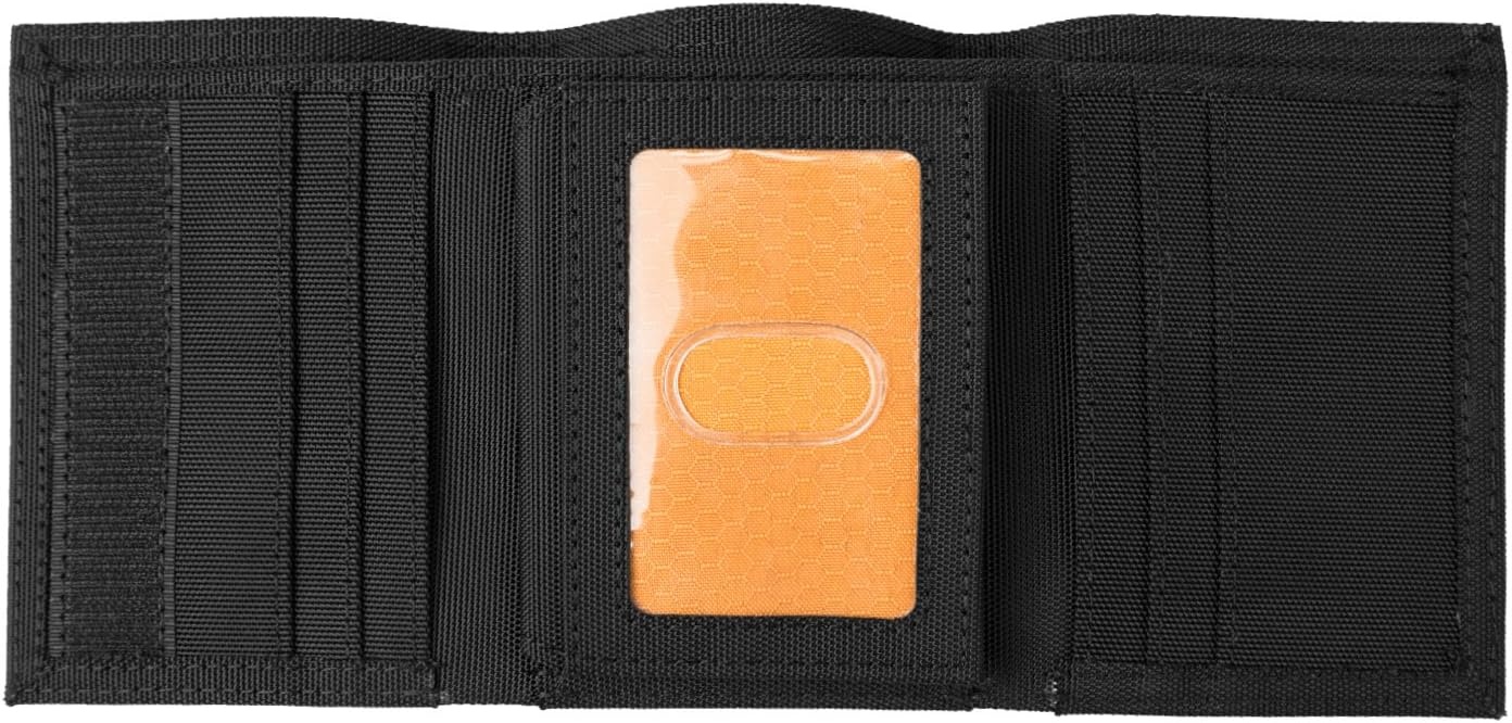 Timberland PRO Men’s Cordura Nylon RFID Trifold Wallet with ID Window(Black)