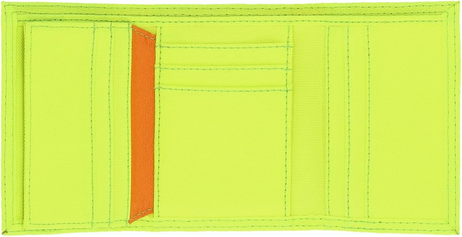 Timberland PRO Men’s Cordura Nylon RFID Trifold Wallet with ID Window(Bright Yellow (Reflective))