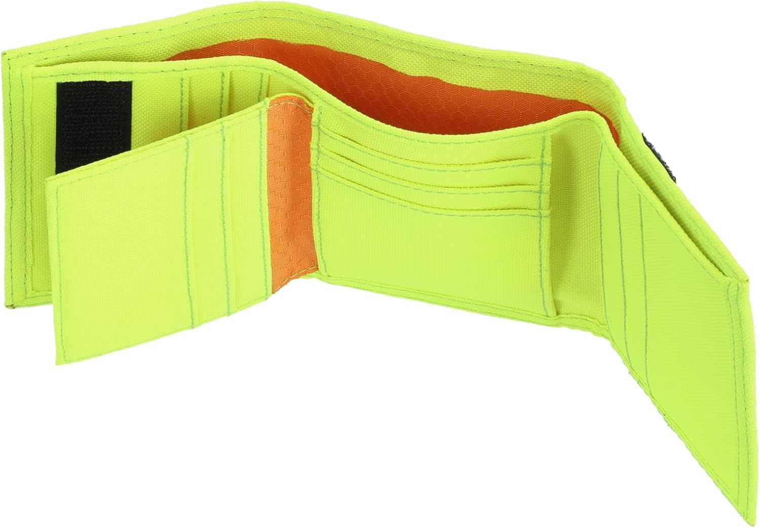 Timberland PRO Men’s Cordura Nylon RFID Trifold Wallet with ID Window(Bright Yellow (Reflective))