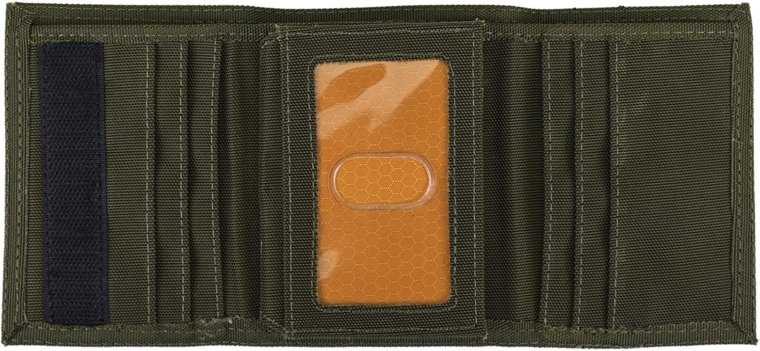 Timberland PRO Men’s Cordura Nylon RFID Trifold Wallet with ID Window(Olive)