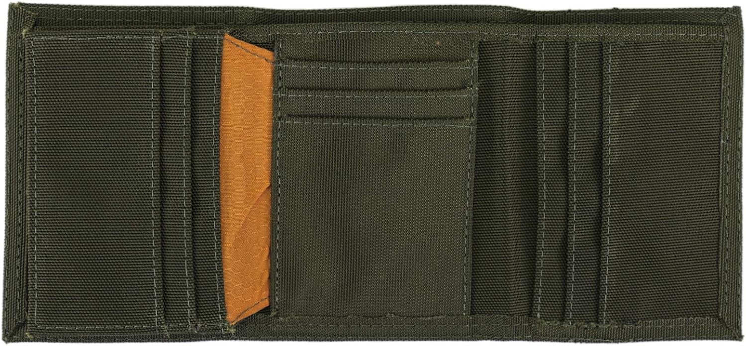 Timberland PRO Men’s Cordura Nylon RFID Trifold Wallet with ID Window(Olive)