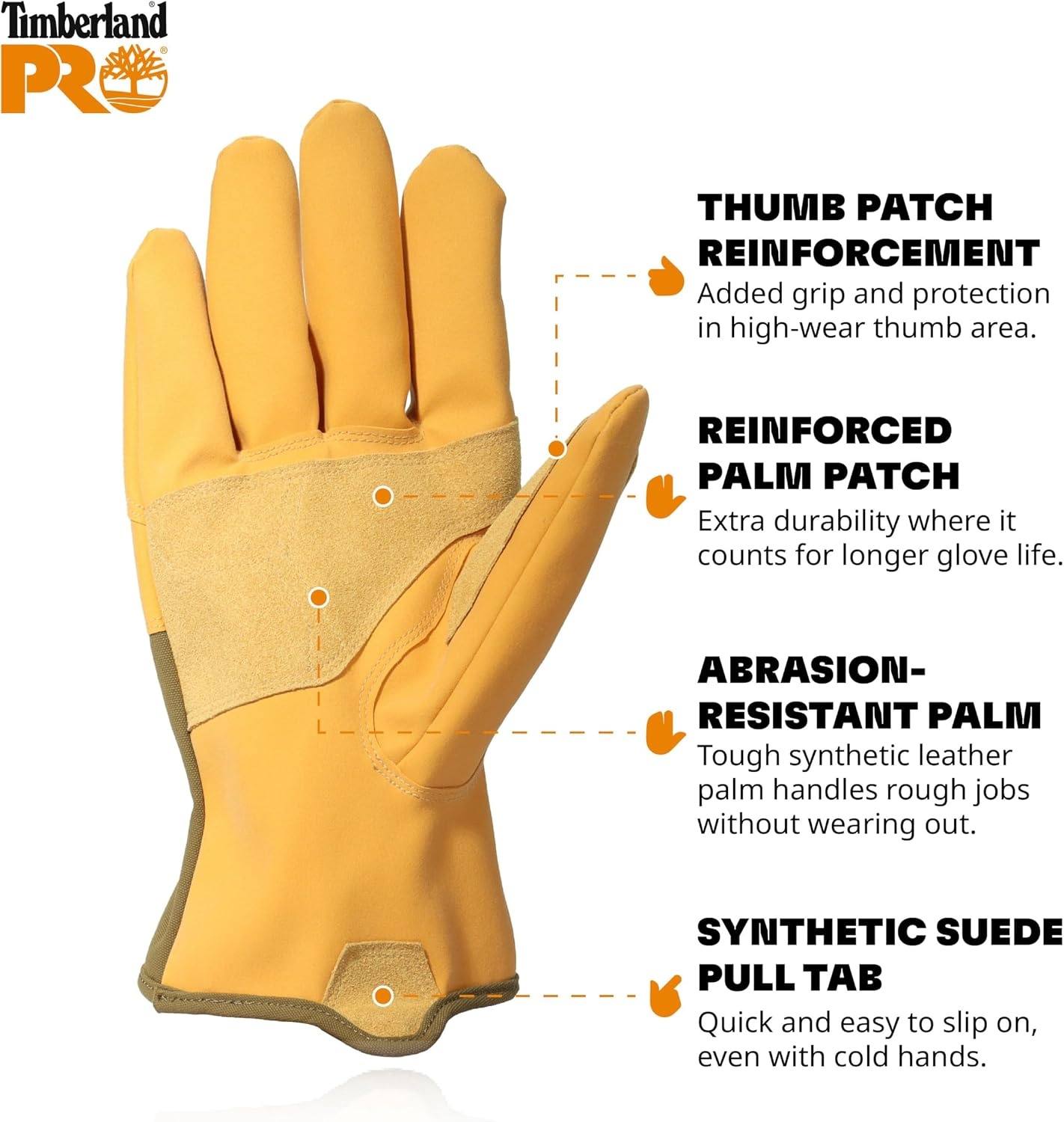 Timberland PRO Women’s Insulated Work Gloves – Durable Nylon Canvas Back Hand(Wheat Multi)