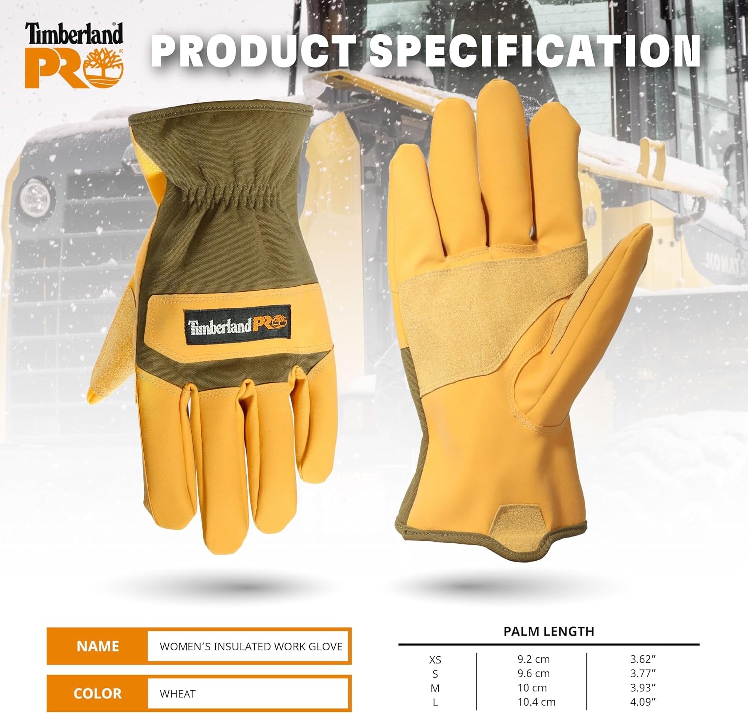 Timberland PRO Women’s Insulated Work Gloves – Durable Nylon Canvas Back Hand(Wheat Multi)