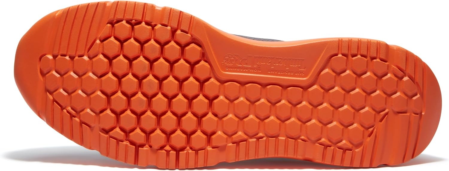 Timberland PRO Men’s Intercept Steel Safety Toe Industrial Athletic Work Shoe(Dark Grey/Orange V1)