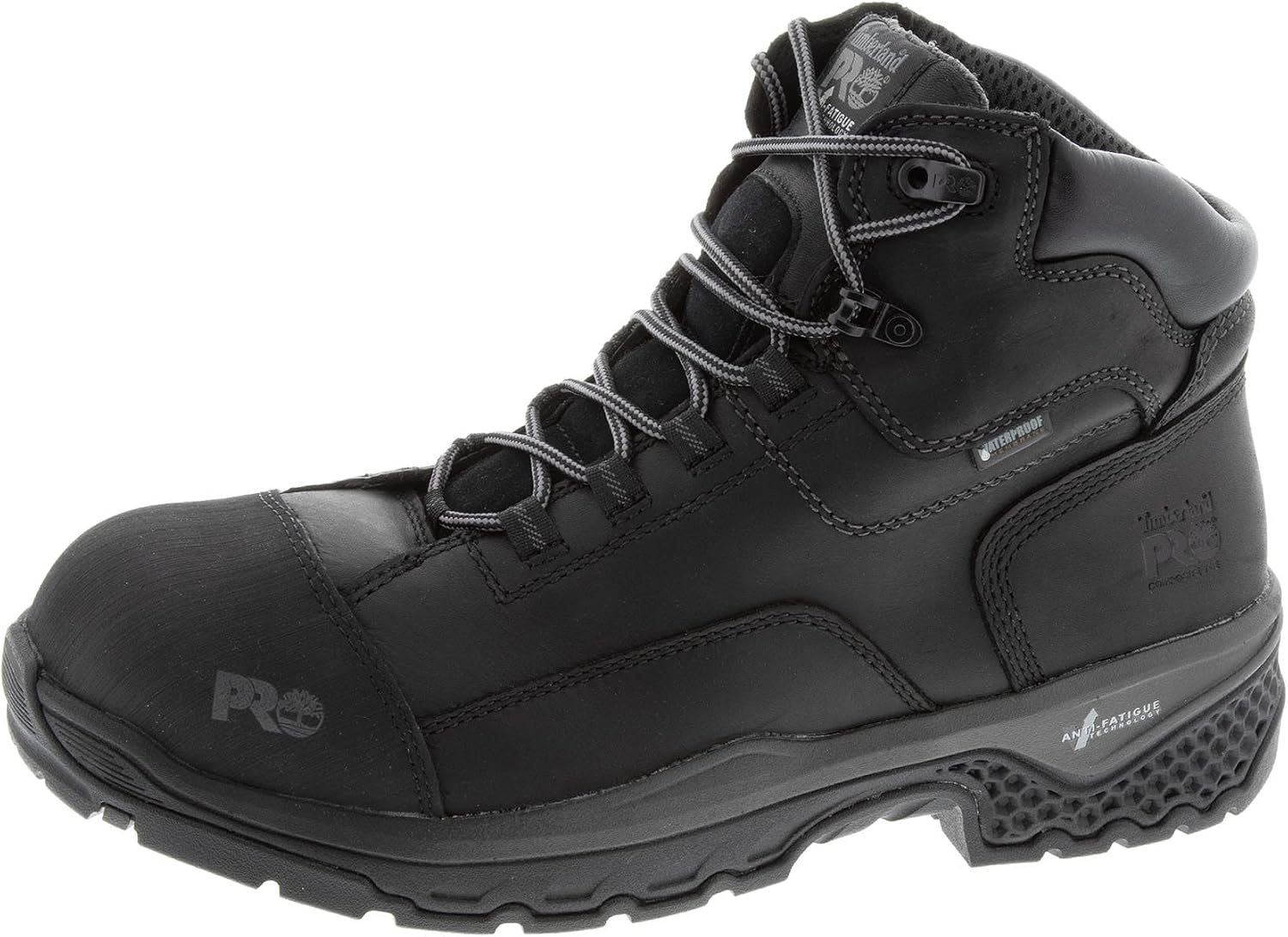 Timberland PRO mens Bosshog 6″ Composite Safety Toe Puncture Resistant Waterproof Industrial Work Boot(Black/Grey)