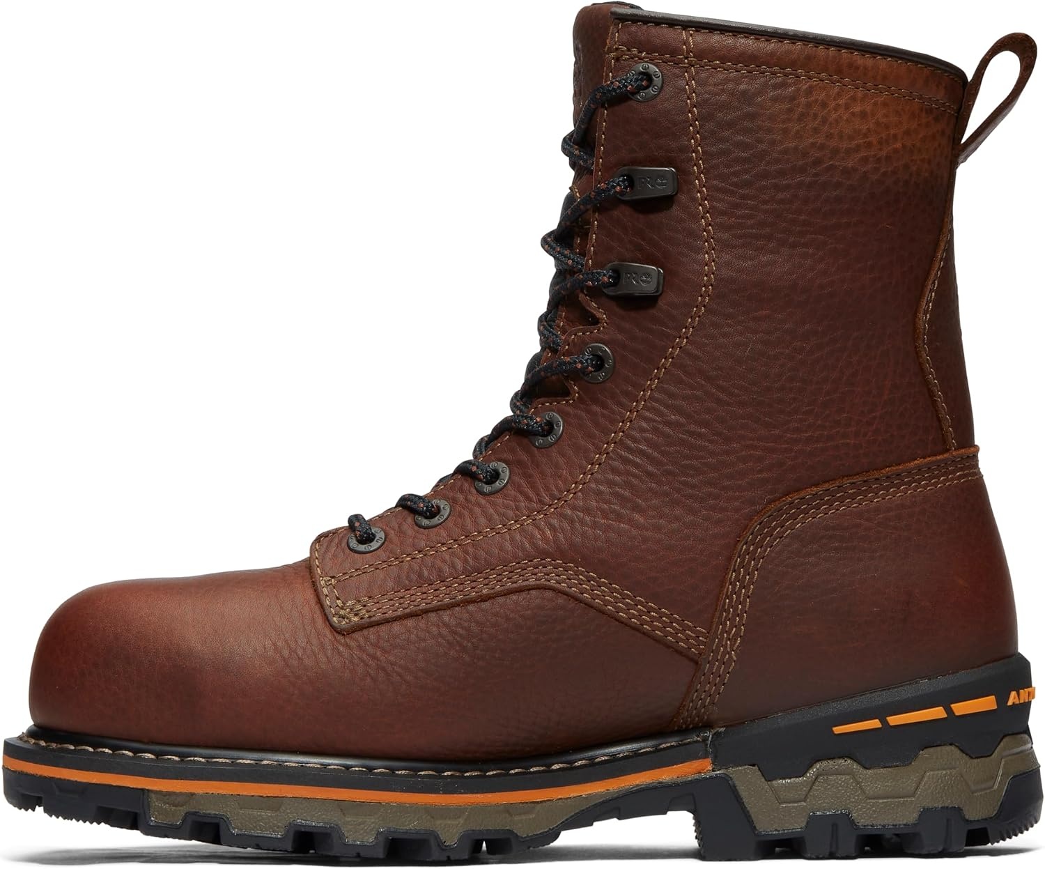 Timberland PRO Men’s Boondock 8 Inch Composite Safety Toe Waterproof Industrial Work Boot(Brown)
