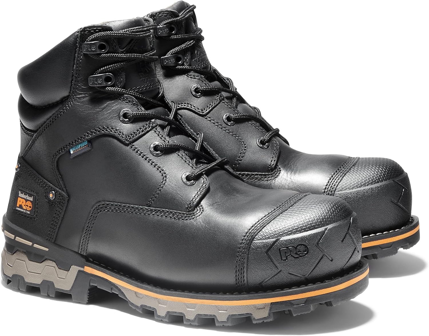 Timberland PRO Men’s Boondock 6 Inch Composite Safety Toe Waterproof Industrial Work Boot(Black-2024 New)