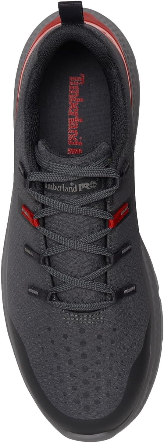 Timberland PRO Men’s Intercept Steel Safety Toe Industrial Athletic Work Shoe(Grey/Red)