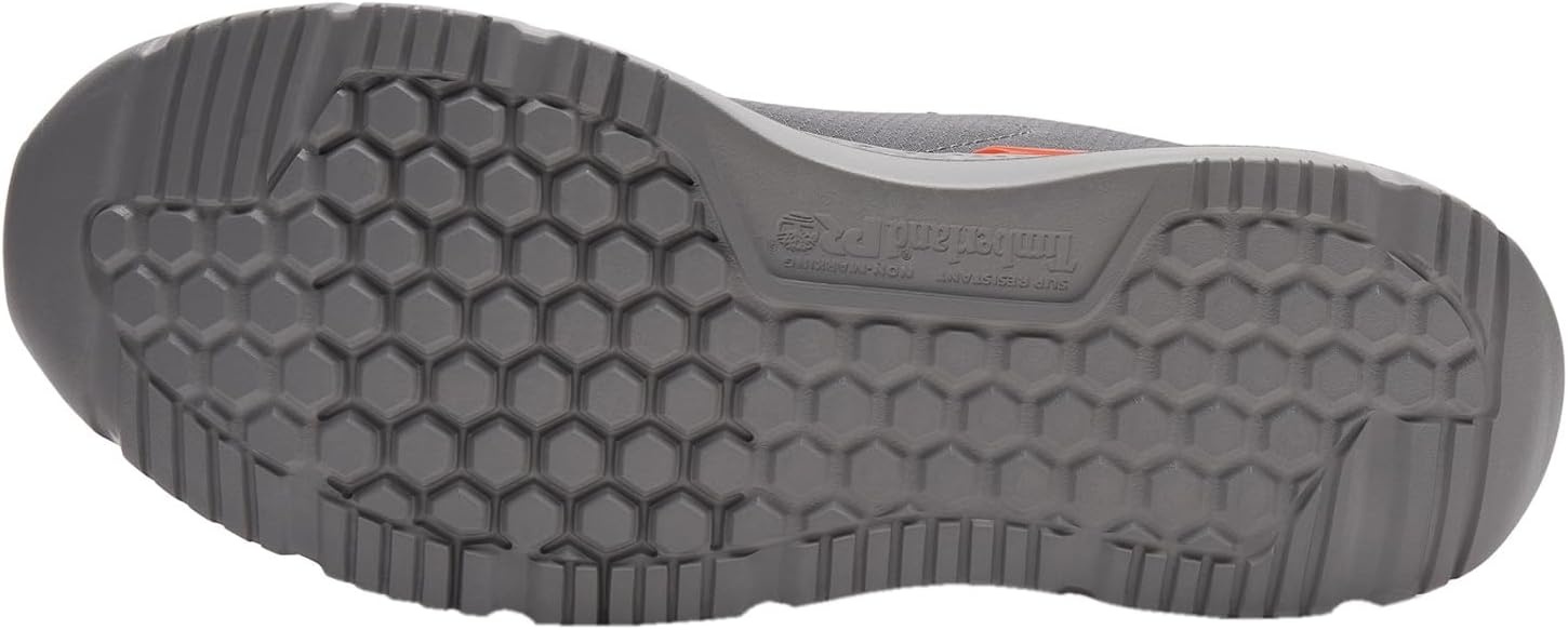 Timberland PRO Men’s Intercept Steel Safety Toe Industrial Athletic Work Shoe(Grey/Red)