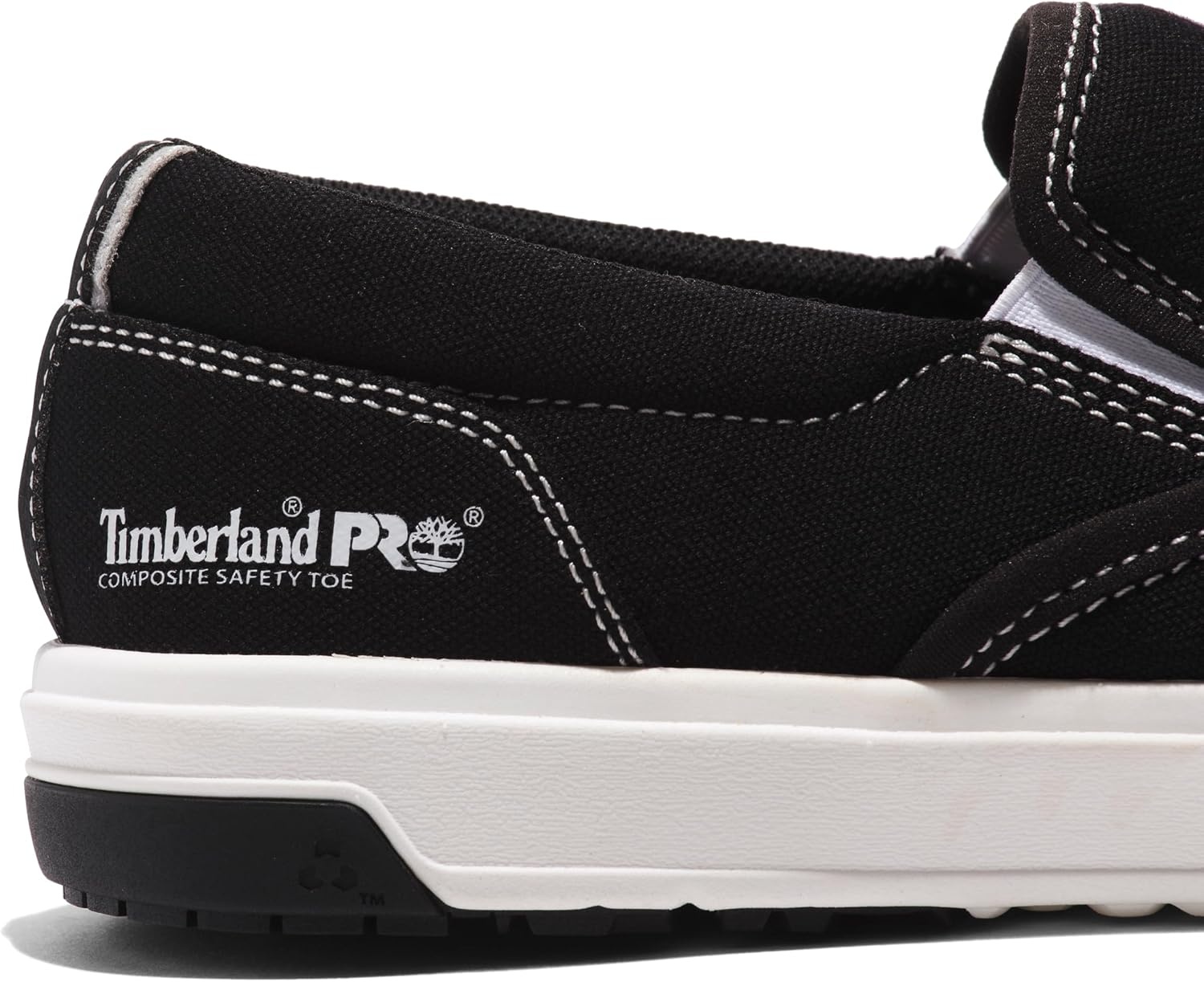 Timberland PRO Men’s Berkley Slip-on Composite Safety Toe Static Dissipative Industrial Casual Work Shoe(Black/White)