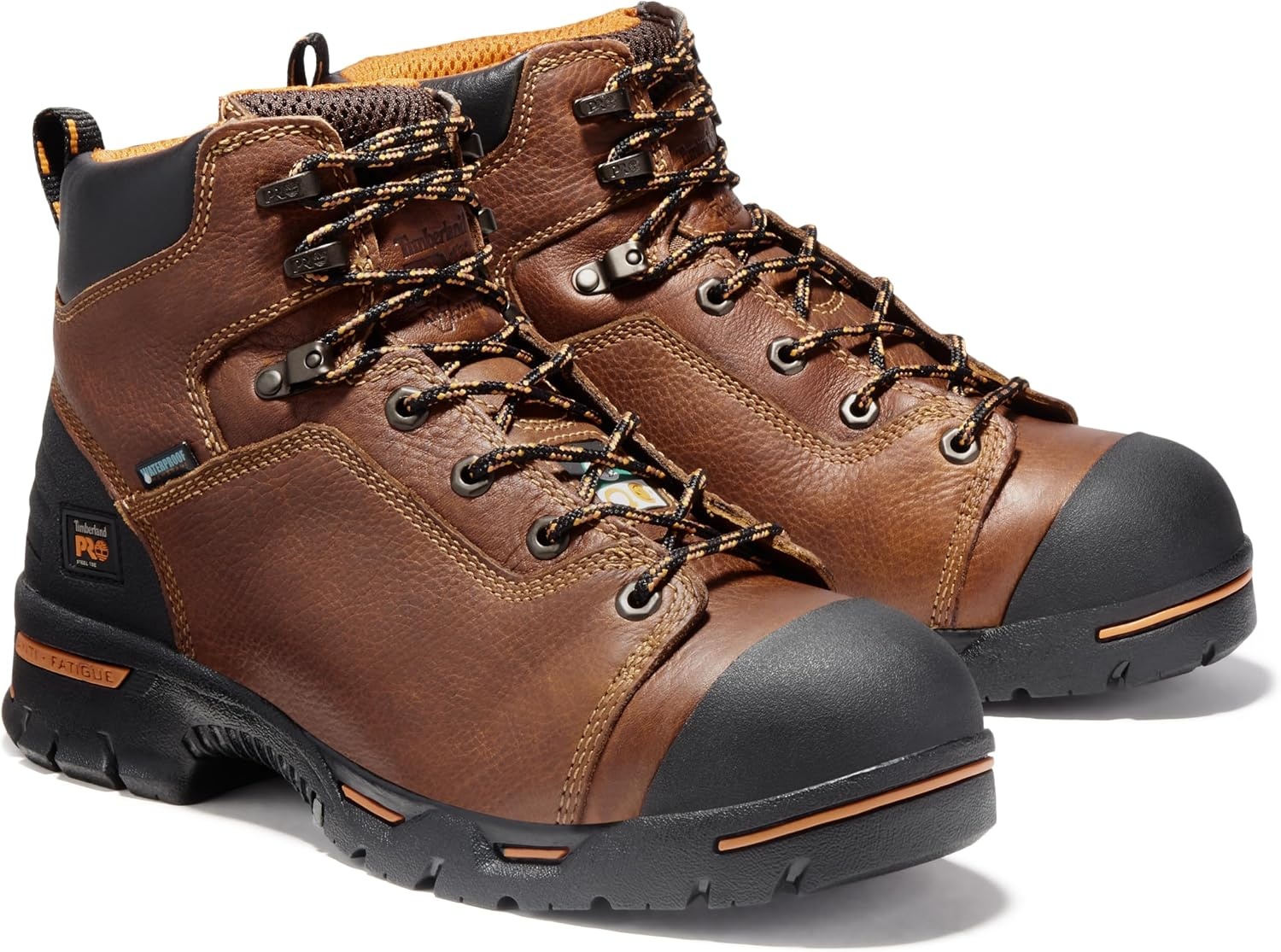 Timberland PRO Men’s Endurance 6 Inch Steel Safety Toe Puncture Resistant Waterproof Industrial Work Boot(Brown)