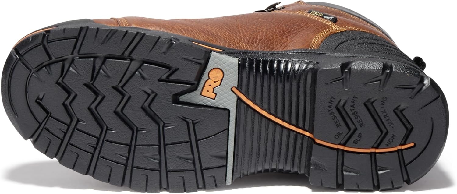 Timberland PRO Men’s Endurance 6 Inch Steel Safety Toe Puncture Resistant Waterproof Industrial Work Boot(Brown)
