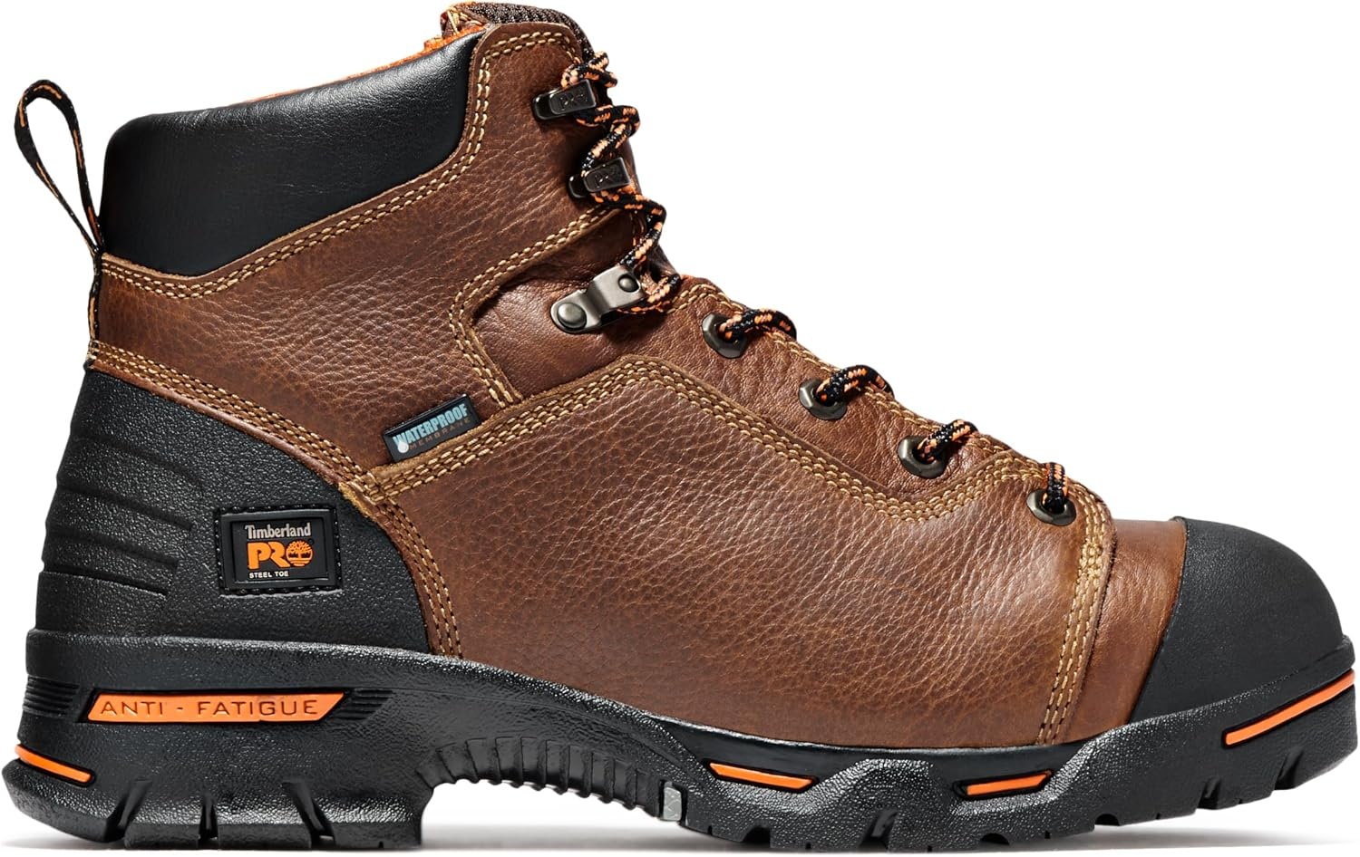 Timberland PRO Men’s Endurance 6 Inch Steel Safety Toe Puncture Resistant Waterproof Industrial Work Boot(Brown)