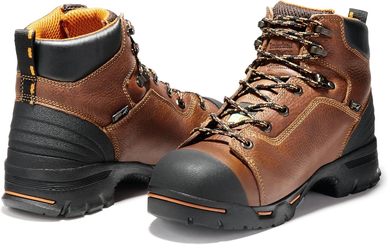 Timberland PRO Men’s Endurance 6 Inch Steel Safety Toe Puncture Resistant Waterproof Industrial Work Boot(Brown)