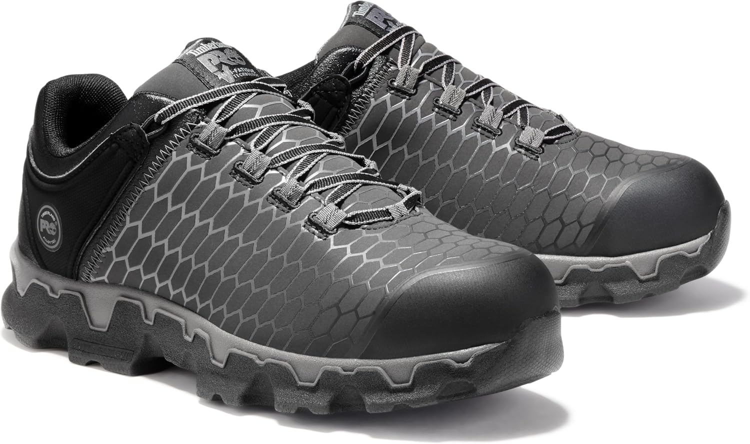 Timberland PRO Men’s Powertrain Sport Alloy Safety Toe Industrial Athletic Work Shoe, Black/Orange-2024 New, 10.5(Black Raptek)