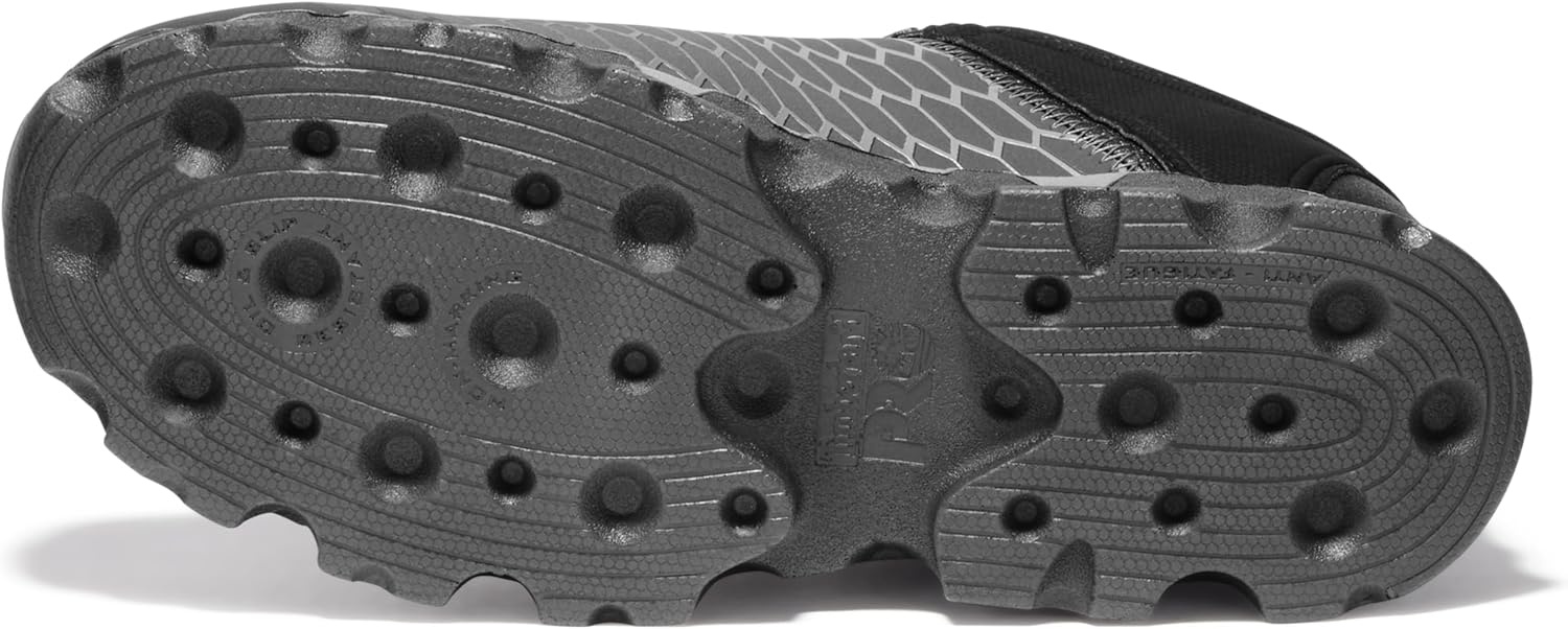 Timberland PRO Men’s Powertrain Sport Alloy Safety Toe Industrial Athletic Work Shoe, Black/Orange-2024 New, 10.5(Black Raptek)