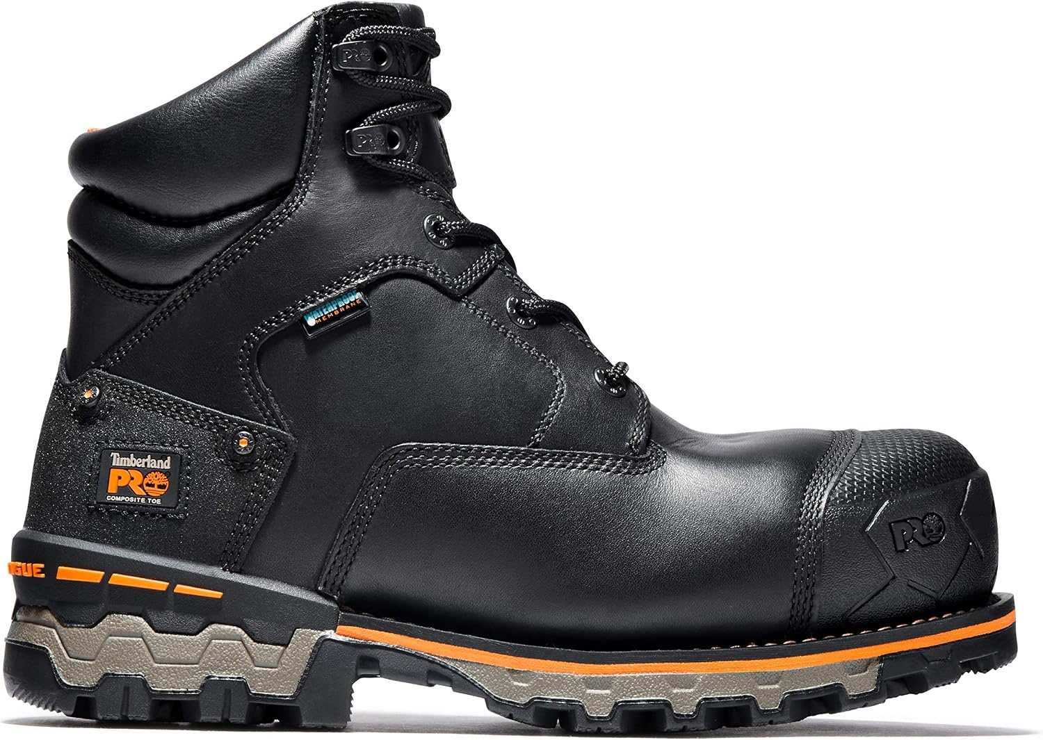 Timberland PRO Men’s Boondock 6 Inch Composite Safety Toe Waterproof Industrial Work Boot(Black V1)