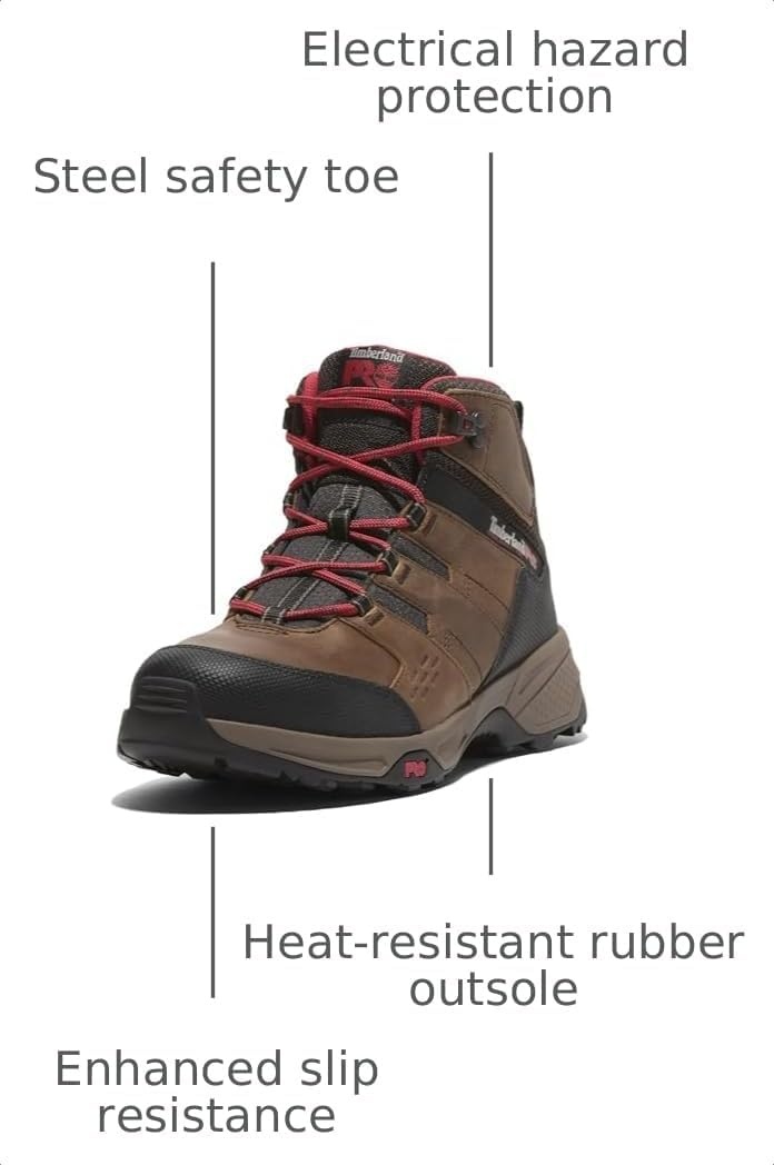 Timberland PRO Unisex Adult Switchback Lt Steel Safety Toe Work Boots(Brown V1)