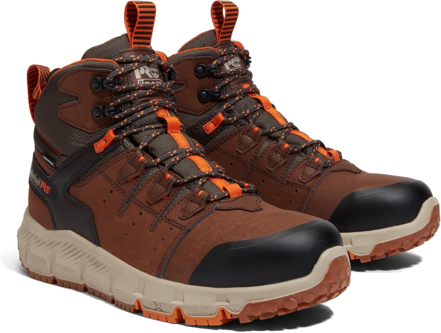 Timberland PRO Men’s Tempe Alloy Safety Toe Waterproof Industrial Work Boot(Medium Brown V1)