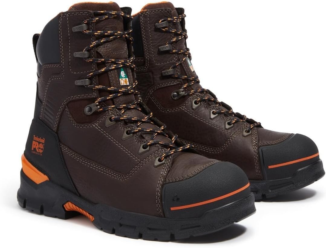 Timberland PRO Mens 8 Dark Brown Endurance EV CSA Comp Toe PR SR Boot(Dark Brown V1)