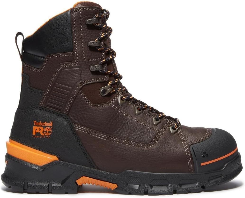 Timberland PRO Mens 8 Dark Brown Endurance EV CSA Comp Toe PR SR Boot(Dark Brown V1)