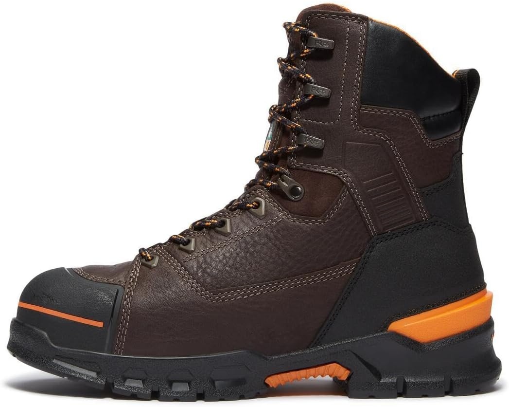 Timberland PRO Mens 8 Dark Brown Endurance EV CSA Comp Toe PR SR Boot(Dark Brown V1)