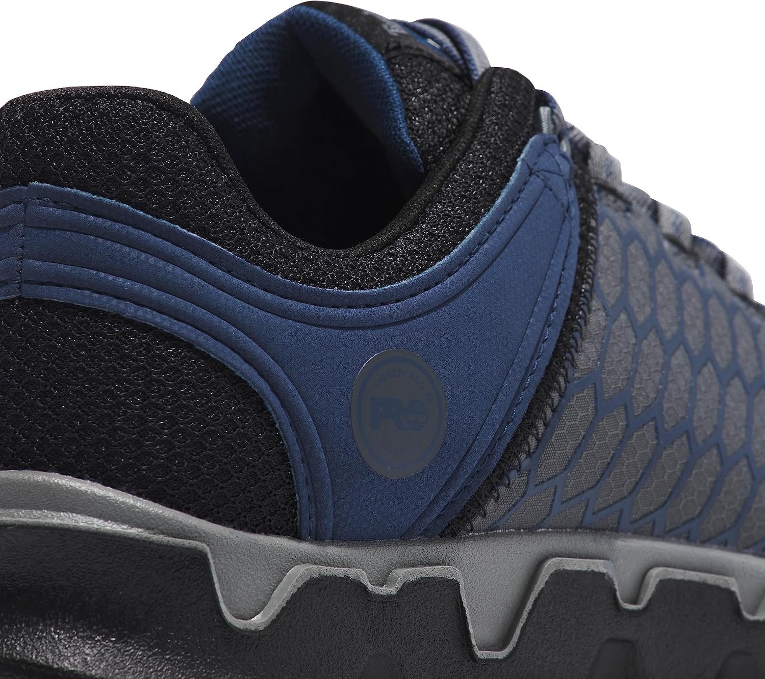 Timberland PRO Men’s Powertrain Sport Alloy Safety Toe Industrial Athletic Work Shoe, Black/Orange-2024 New, 10.5(Grey/Navy-2024 New)