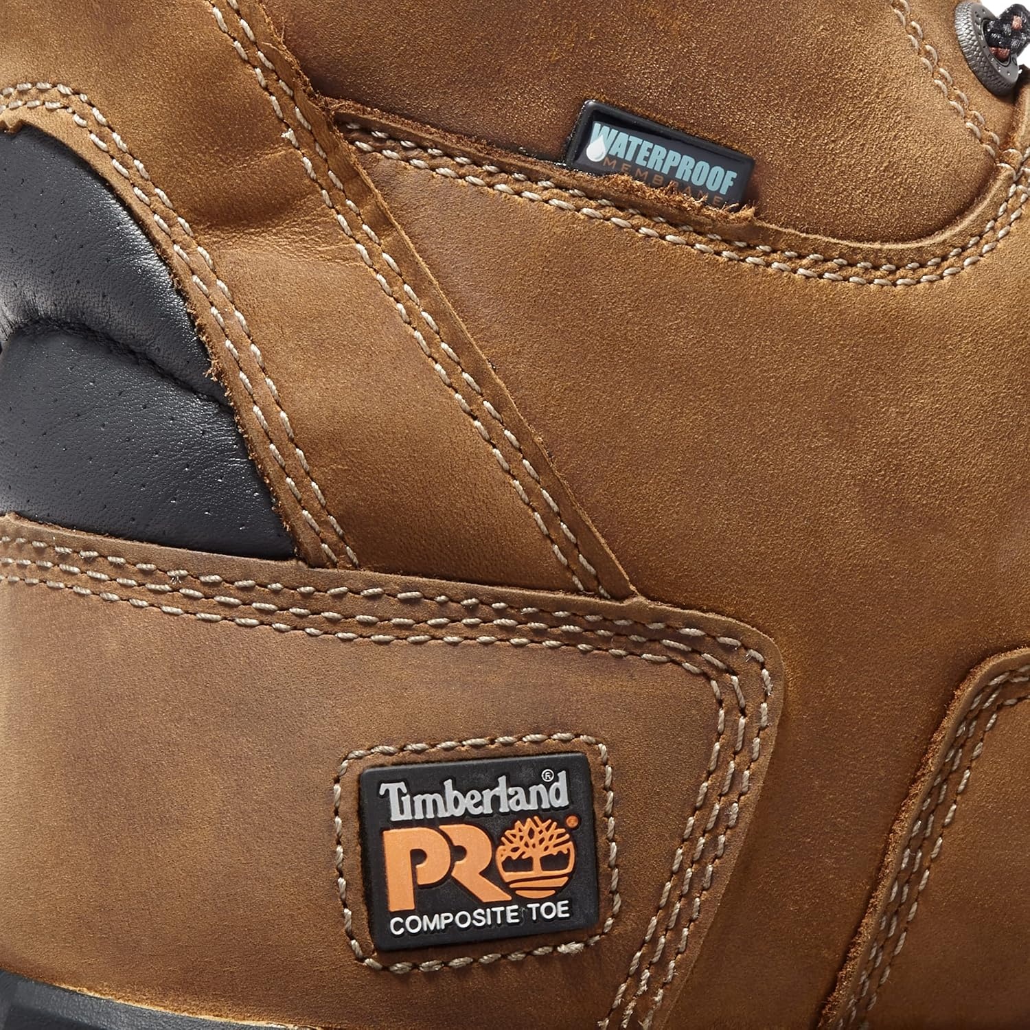 Timberland PRO Men’s Boondock 8 Inch Composite Safety Toe Waterproof Work Boots(Brown)