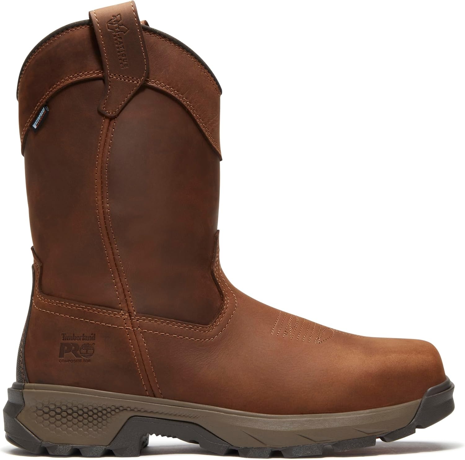 Timberland PRO Titan EV Pull-On Composite Safety Toe Waterproof Industrial Work Boots(Medium Brown Full Grain)