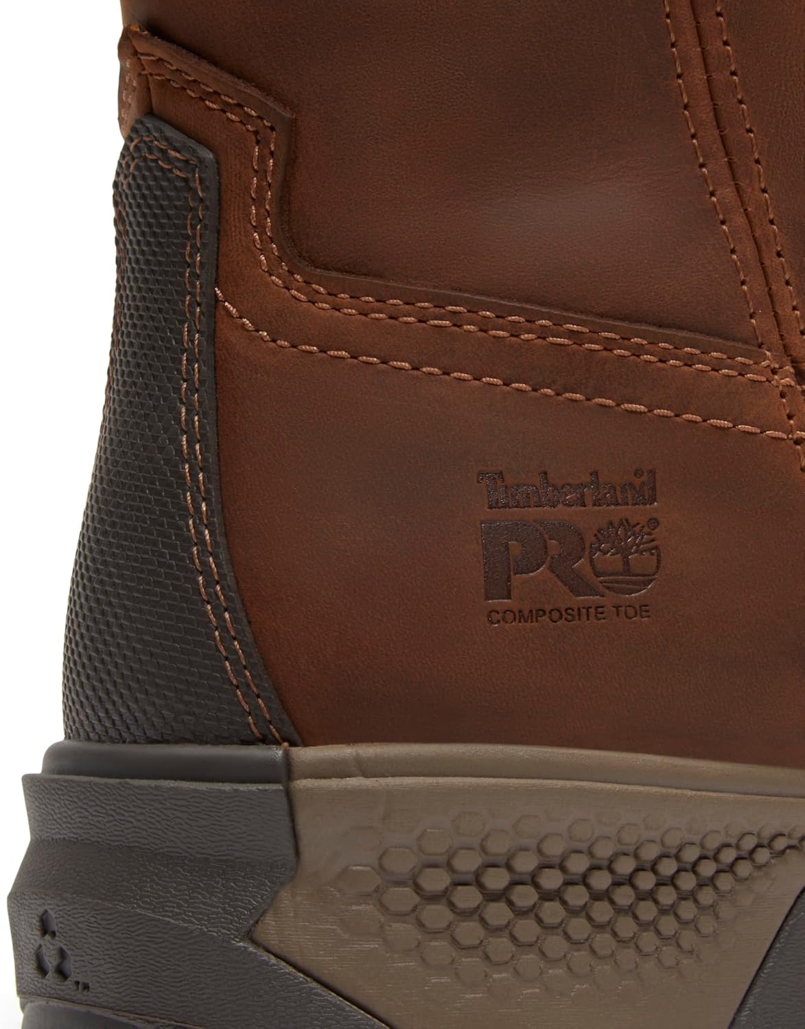 Timberland PRO Titan EV Pull-On Composite Safety Toe Waterproof Industrial Work Boots(Medium Brown Full Grain)