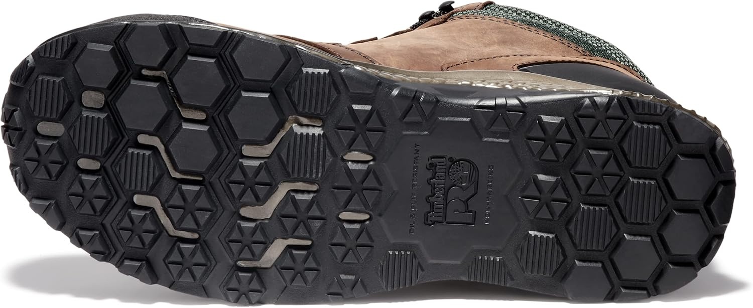 Timberland PRO Men’s Reaxion Athletic Hiker Wateproof Composite Toe Work Boot(Brown/Green)