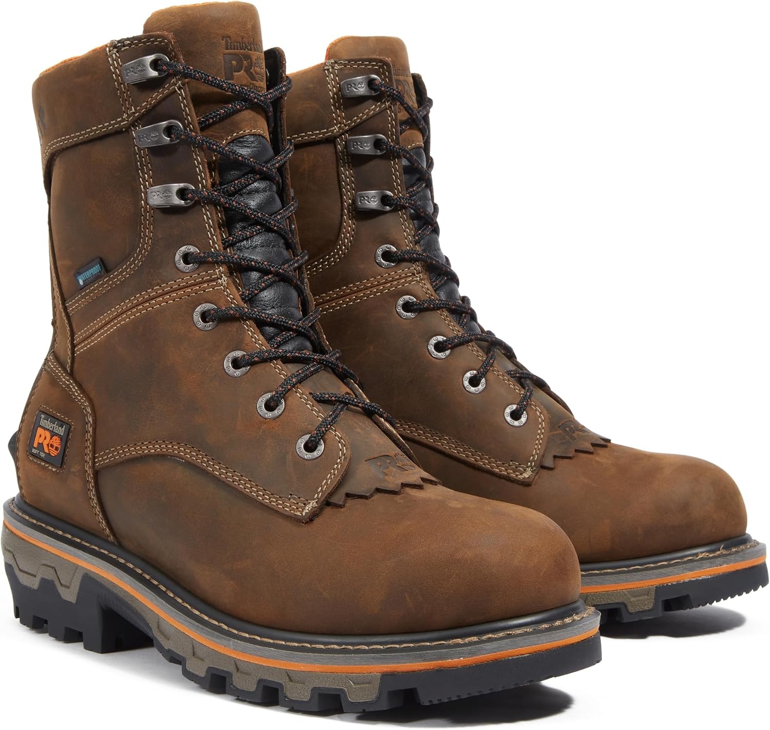 Timberland PRO Boondock HD Logger 8″ Soft Toe Waterproof(Earth Bandit Brown-2024 New)