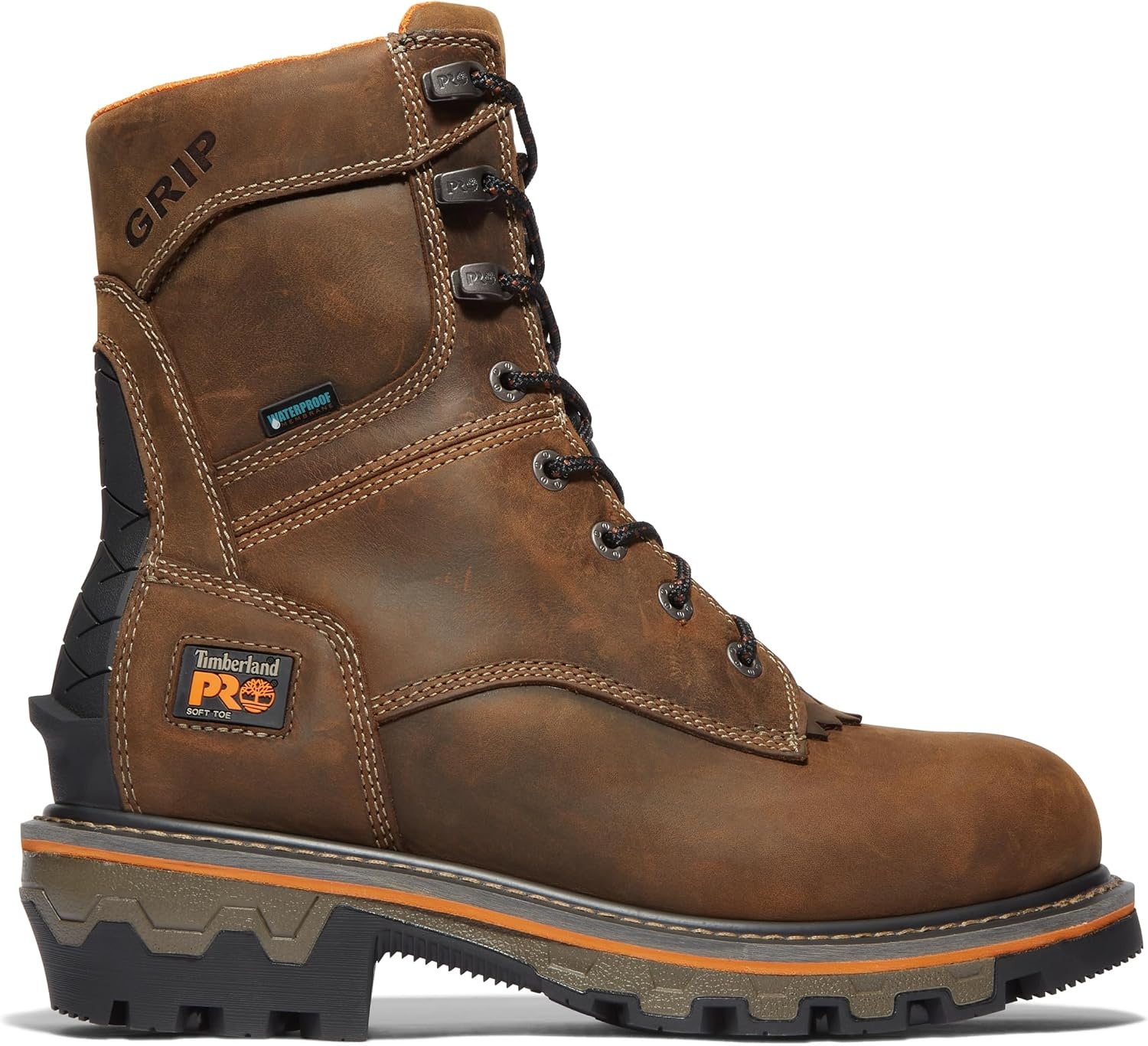 Timberland PRO Boondock HD Logger 8″ Soft Toe Waterproof(Earth Bandit Brown-2024 New)