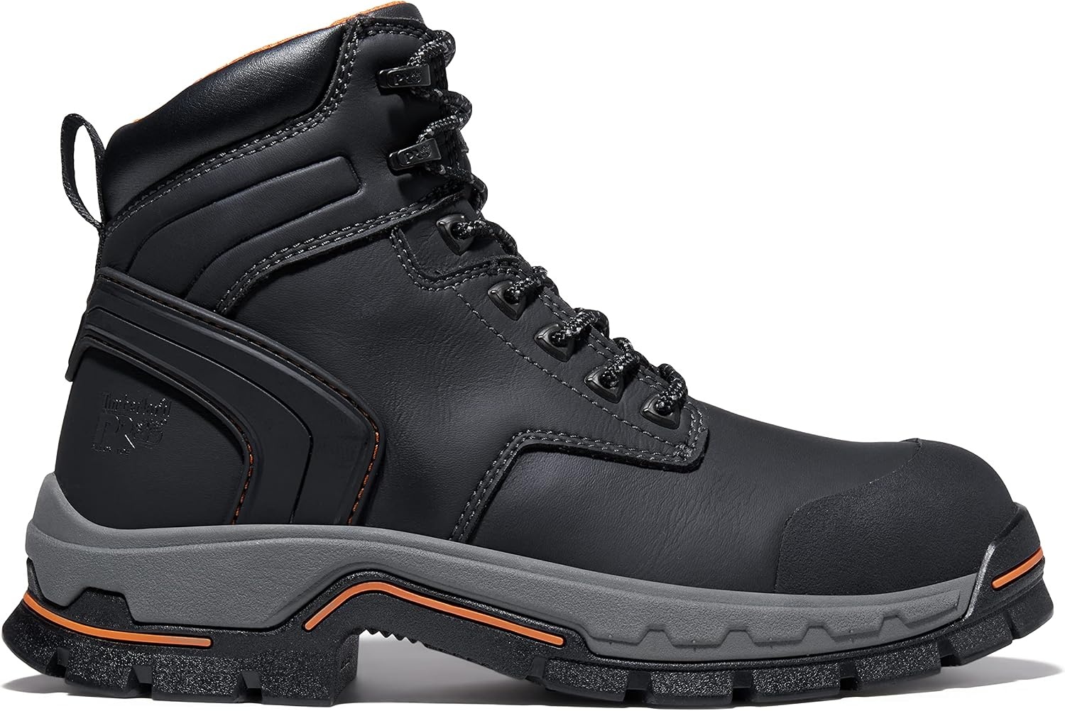 Timberland PRO Men’s 6 Inch Stockdale Grip Max Alloy Toe Work and Hunt Boot(Black Raptek-2024 New)