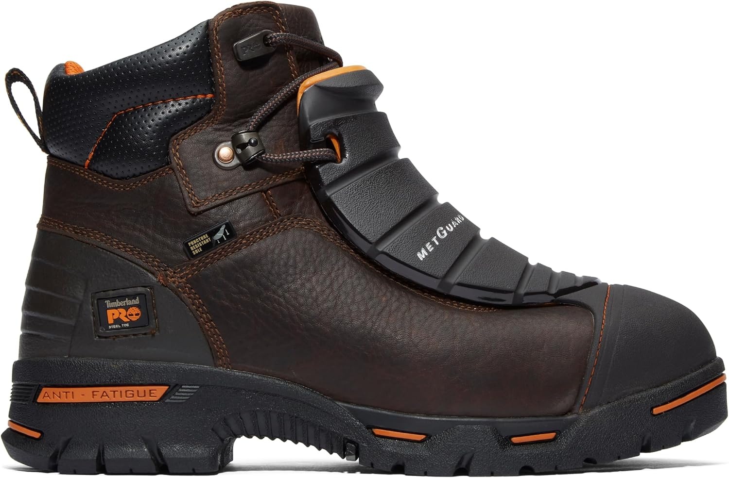 Timberland PRO Men’s 6 Endurance Steel Toe Met-Guard Puncture Resistant SR Boot(Brown-2024 New)