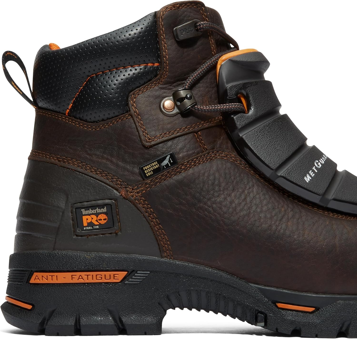 Timberland PRO Men’s 6 Endurance Steel Toe Met-Guard Puncture Resistant SR Boot(Brown-2024 New)