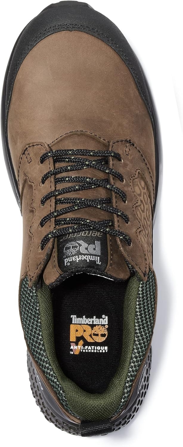 Timberland PRO Men’s Reaxion Composite Safety Toe Waterproof Industrial Hiker Work Shoe(Brown/Green)