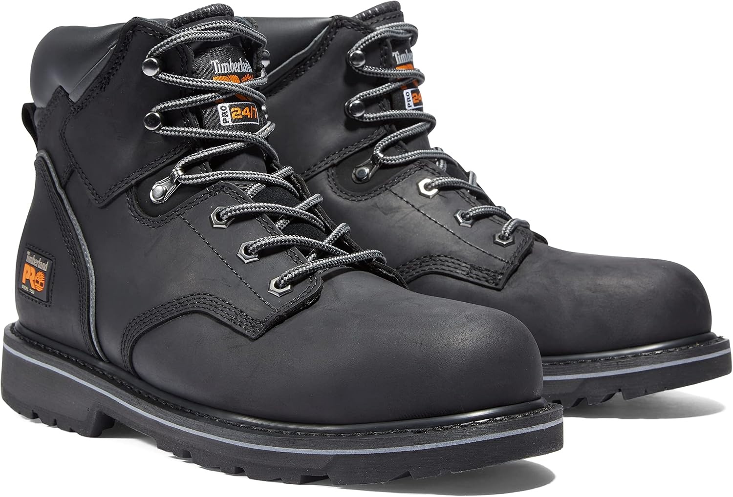 Timberland PRO Men’s Pit Boss 6 Inch Steel Safety Toe Industrial Work Boot(Black V1)