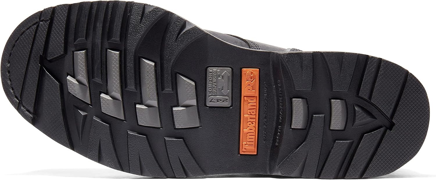 Timberland PRO Men’s Pit Boss 6 Inch Steel Safety Toe Industrial Work Boot(Black V1)