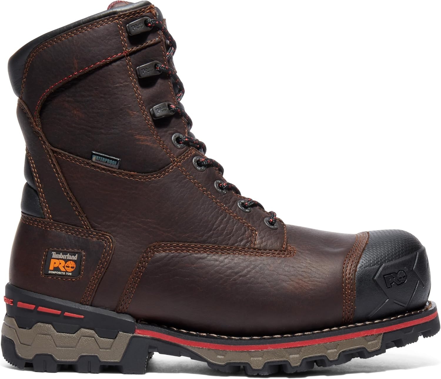 Timberland PRO Men’s Boondock Waterproof ST Work Boot(Brown Tumbled L)