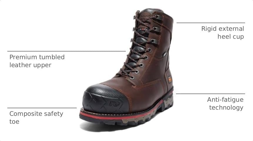 Timberland PRO Men’s Boondock Waterproof ST Work Boot(Brown Tumbled L)